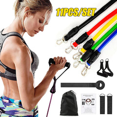 11Pcs/Set Pull Rope TPE Resistance Bands Portable Fitness Equipment