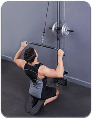 Fitness equipment with lower handle, straight pull rod, long pull rod, high pull rod