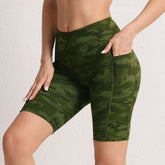 Women Yoga Shorts with 3 Pockets Seamless Gym Fitness Tights