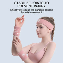 GOBYGO Exercise Headband Wristband Set Gym Sweatband Wristband