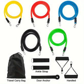 11Pcs/Set Pull Rope TPE Resistance Bands Portable Fitness Equipment