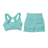 Women's Yoga Workout Set - Fitness Vest With Sports Shorts Running Yoga Suit