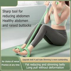 4 Tube Fitness Gum Resistance Bands Latex Pedal Exerciser Sit- Pull Rope Expander