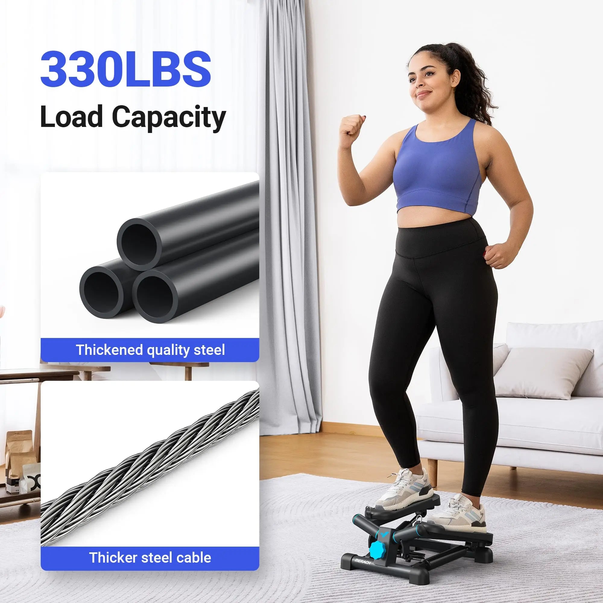 Mini Stepper for Exercise Twist Stair Stepper 330LBS