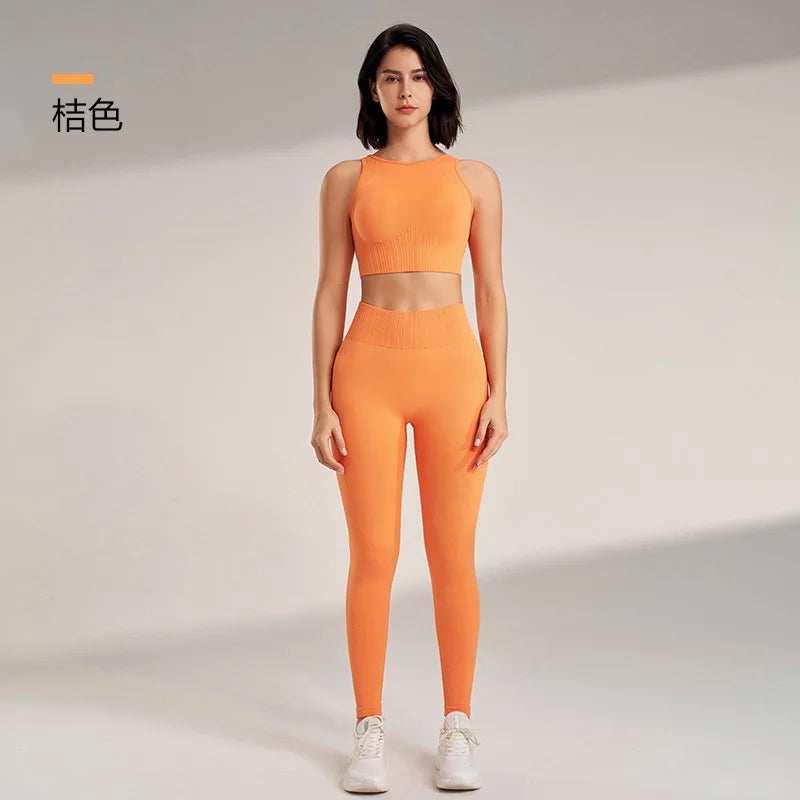 Women's fitness suit yoga suit exercise yoga bra exercise tight high-waisted pants