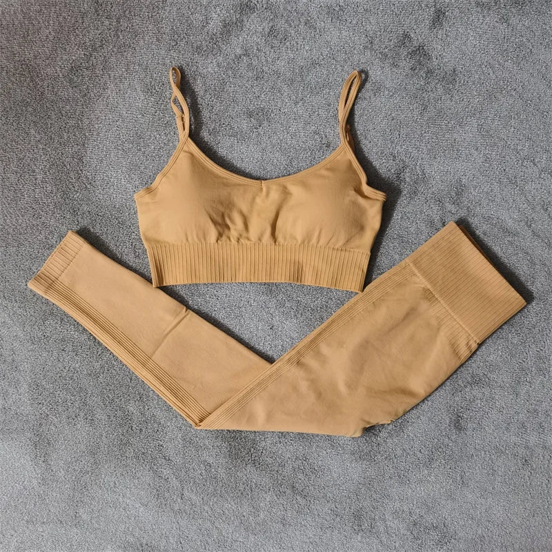 Fitness Yoga Set Seamless Sport Women's Sportswear High Waist Leggings