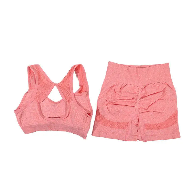 Women's Yoga Workout Set - Fitness Vest With Sports Shorts Running Yoga Suit