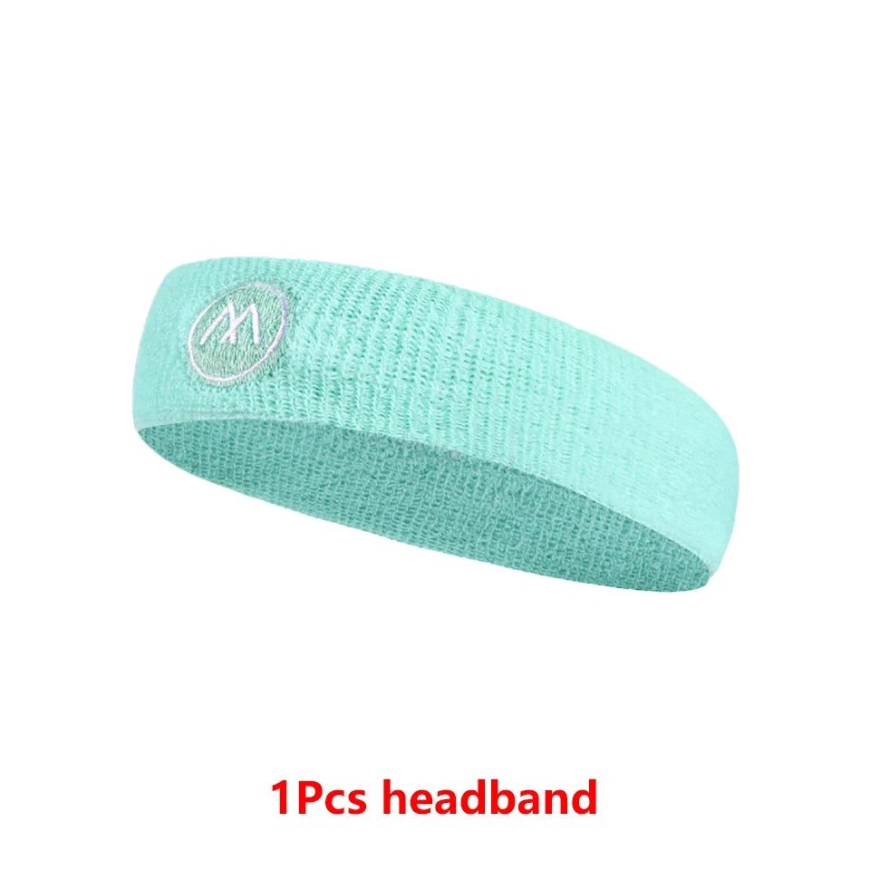GOBYGO Exercise Headband Wristband Set Gym Sweatband Wristband