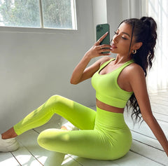 Sport Set Women Seamless Yoga Set Gym Sets Womens Outfits