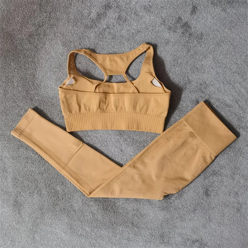 Fitness Yoga Set Seamless Sport Women's Sportswear High Waist Leggings