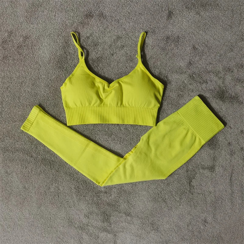 Fitness Yoga Set Seamless Sport Women's Sportswear High Waist Leggings