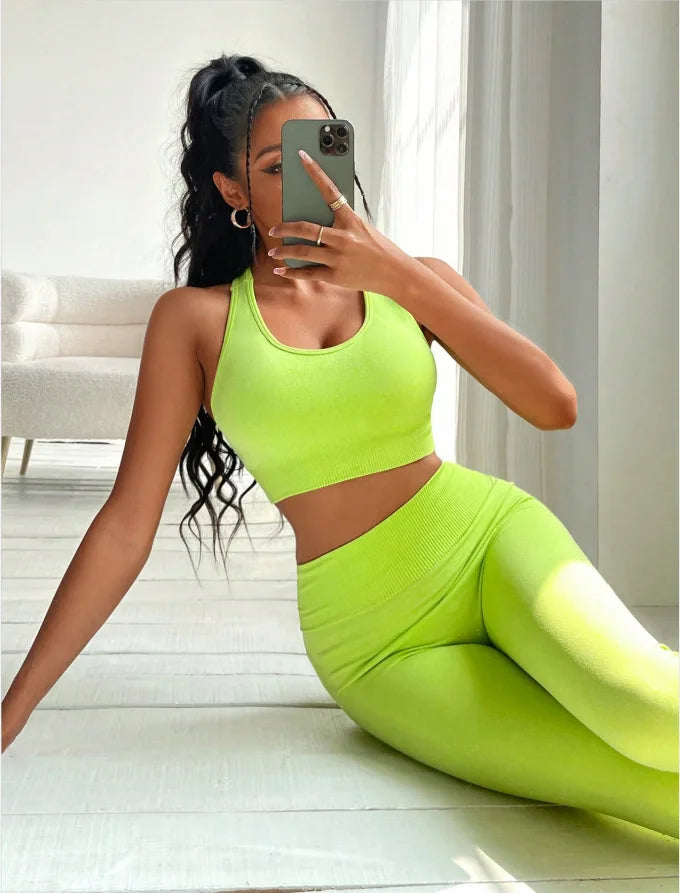 Sport Set Women Seamless Yoga Set Gym Sets Womens Outfits