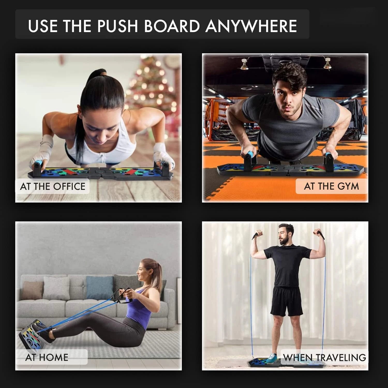 Push-up Board Set Portable Multifunctional Push-up Bar Foldable Fitness Equipment