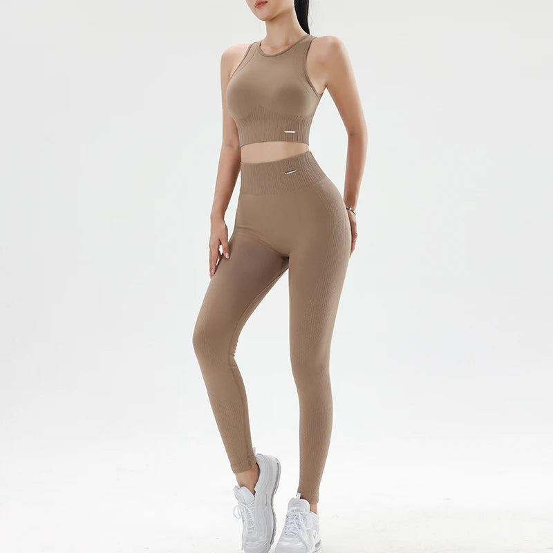 Women's fitness suit yoga suit exercise yoga bra exercise tight high-waisted pants