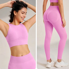 Women's fitness suit yoga suit exercise yoga bra exercise tight high-waisted pants