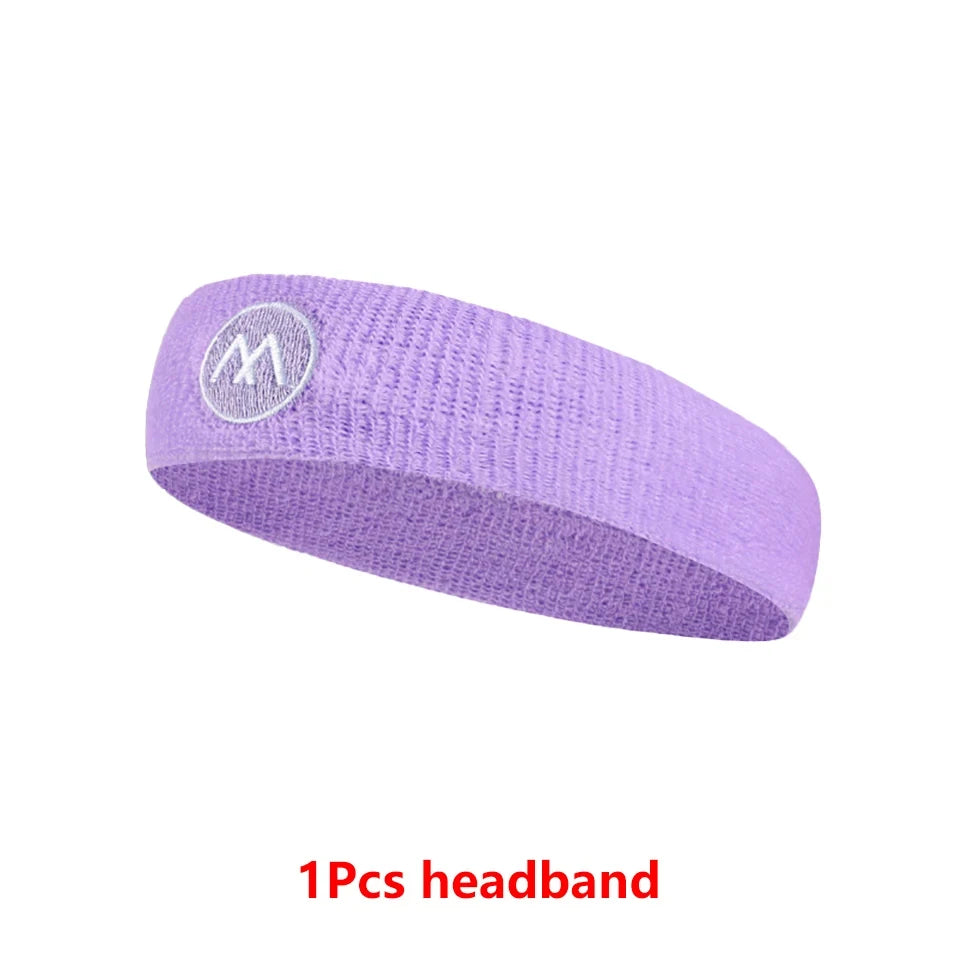 GOBYGO Exercise Headband Wristband Set Gym Sweatband Wristband