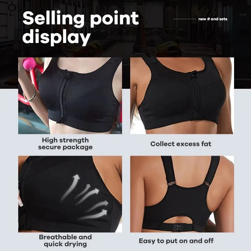 Yoga Fitness Bra Shock-absorbing Sports Bra Breathable and Quick Drying
