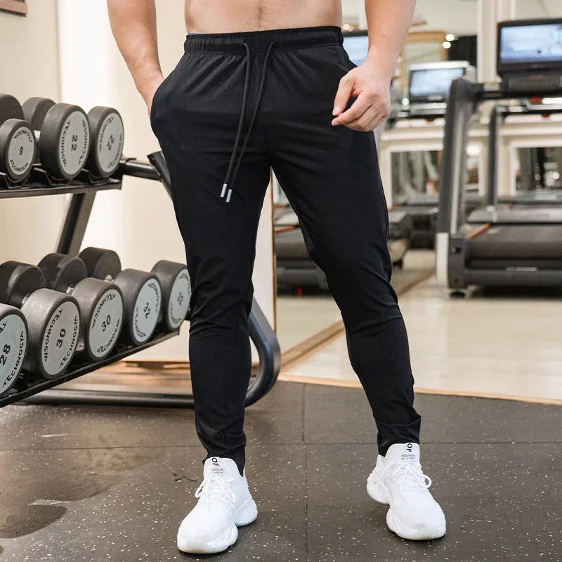 Ice Silk Sweatpants Men's Summer Ultra-thin Cooling Dry Fit