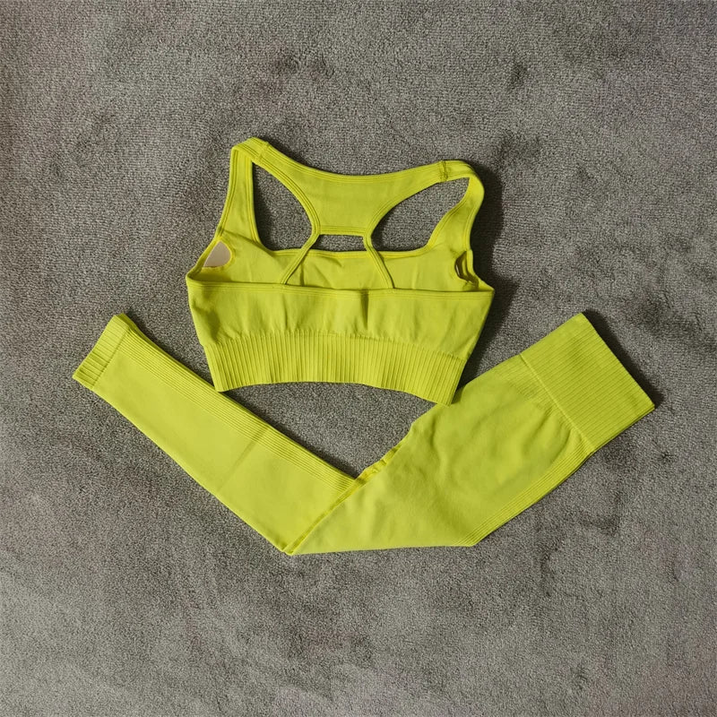 Fitness Yoga Set Seamless Sport Women's Sportswear High Waist Leggings