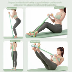 4 Tube Fitness Gum Resistance Bands Latex Pedal Exerciser Sit- Pull Rope Expander