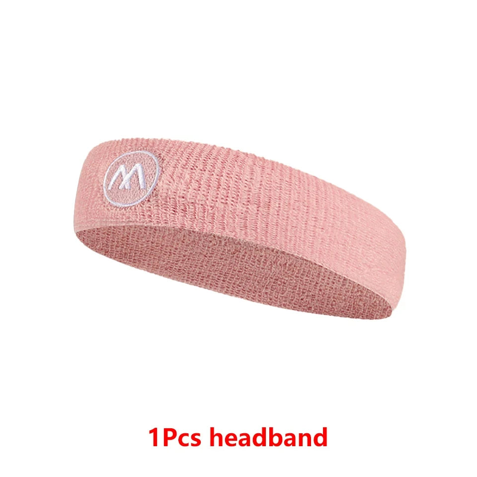 GOBYGO Exercise Headband Wristband Set Gym Sweatband Wristband