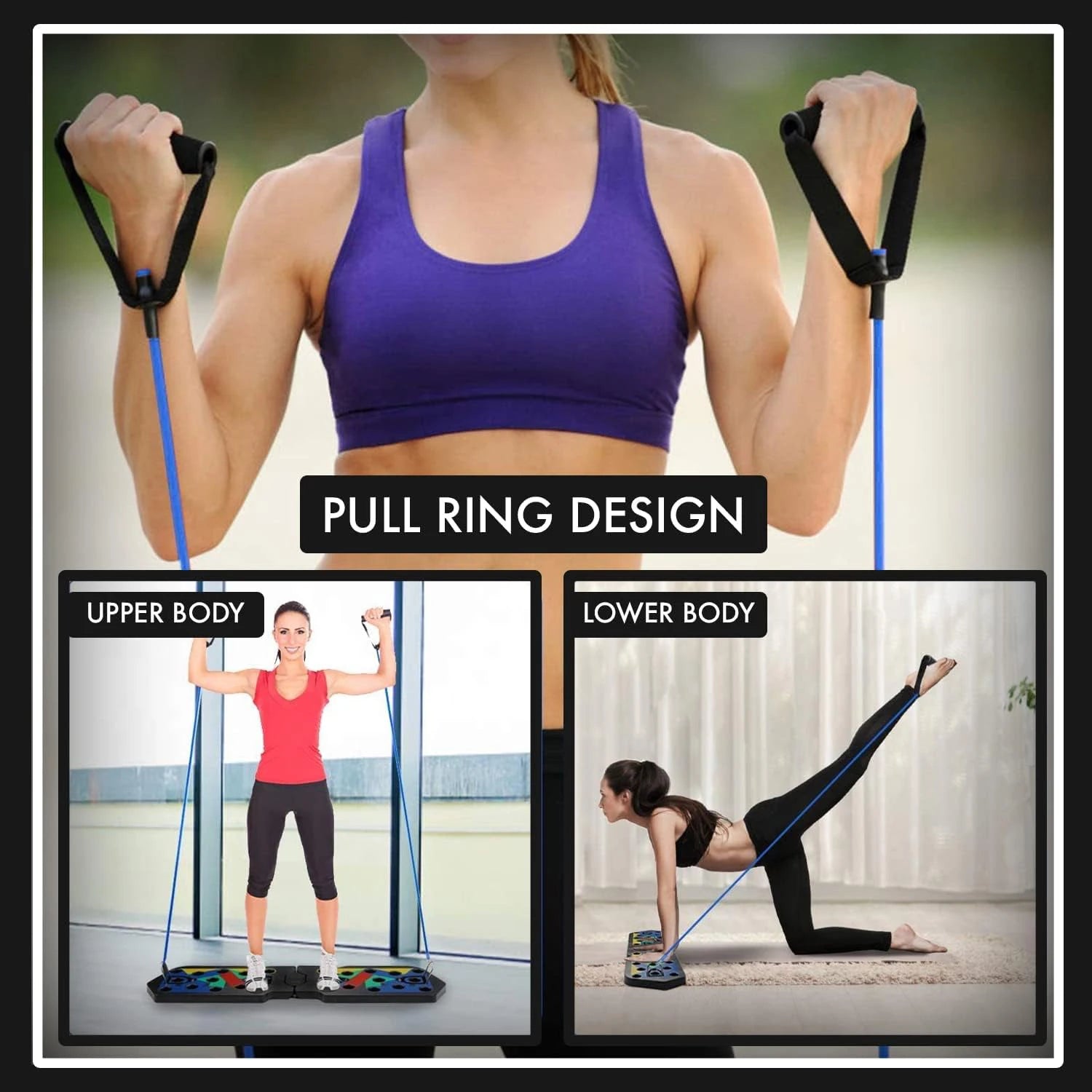 Push-up Board Set Portable Multifunctional Push-up Bar Foldable Fitness Equipment