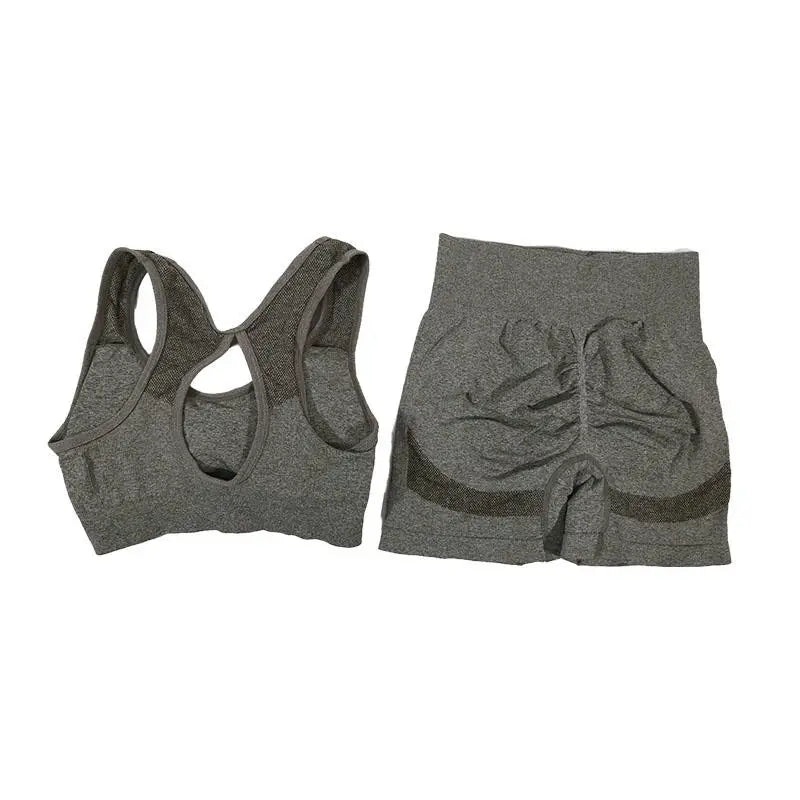 Women's Yoga Workout Set - Fitness Vest With Sports Shorts Running Yoga Suit