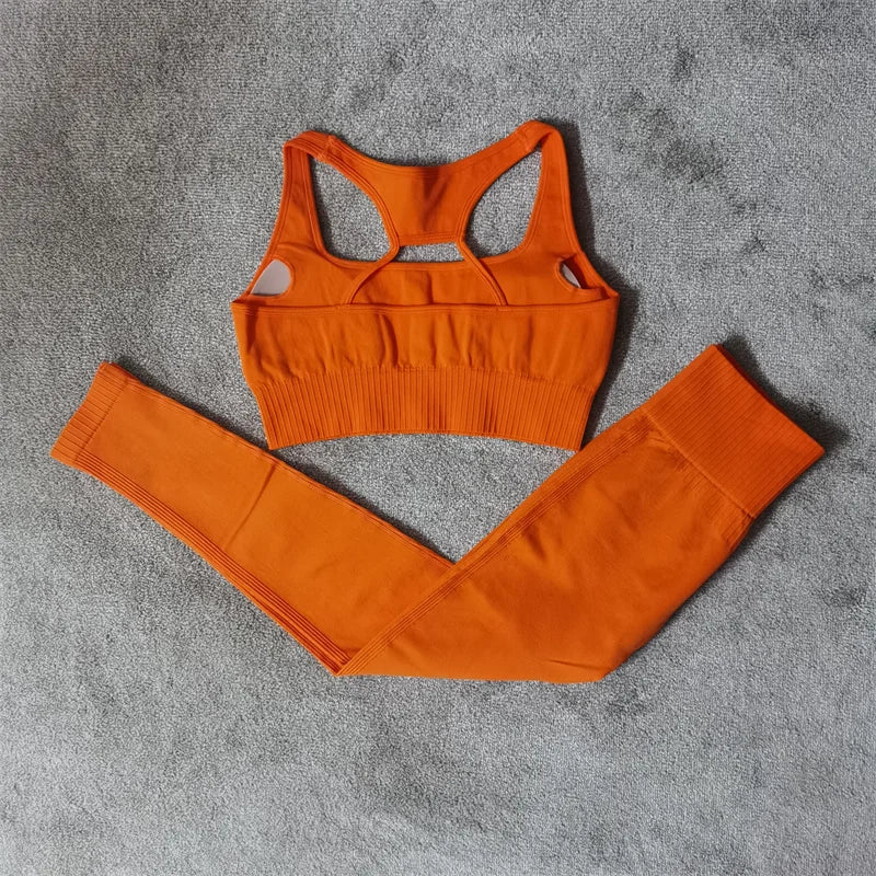 Fitness Yoga Set Seamless Sport Women's Sportswear High Waist Leggings