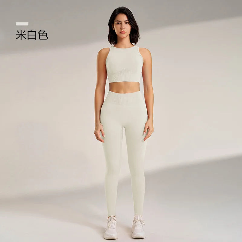Women's fitness suit yoga suit exercise yoga bra exercise tight high-waisted pants